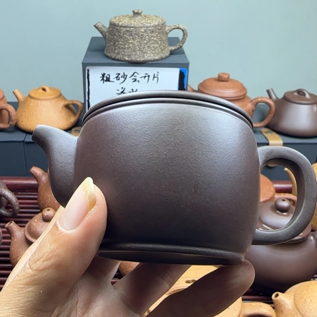 紫砂茶壶格*老紫泥汉瓦150cc