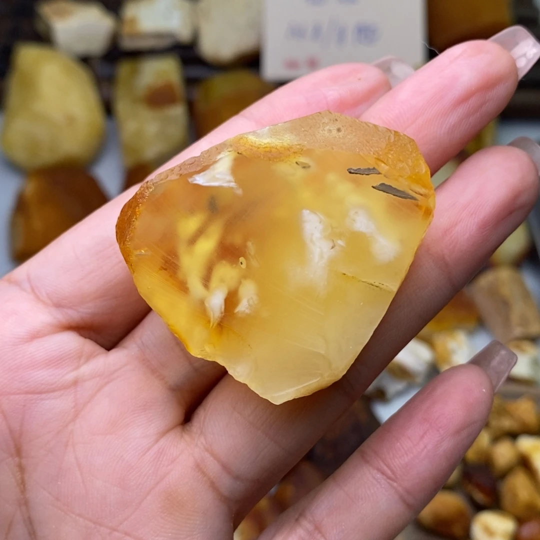 用***6定制琥珀天然蜜蜡乌料