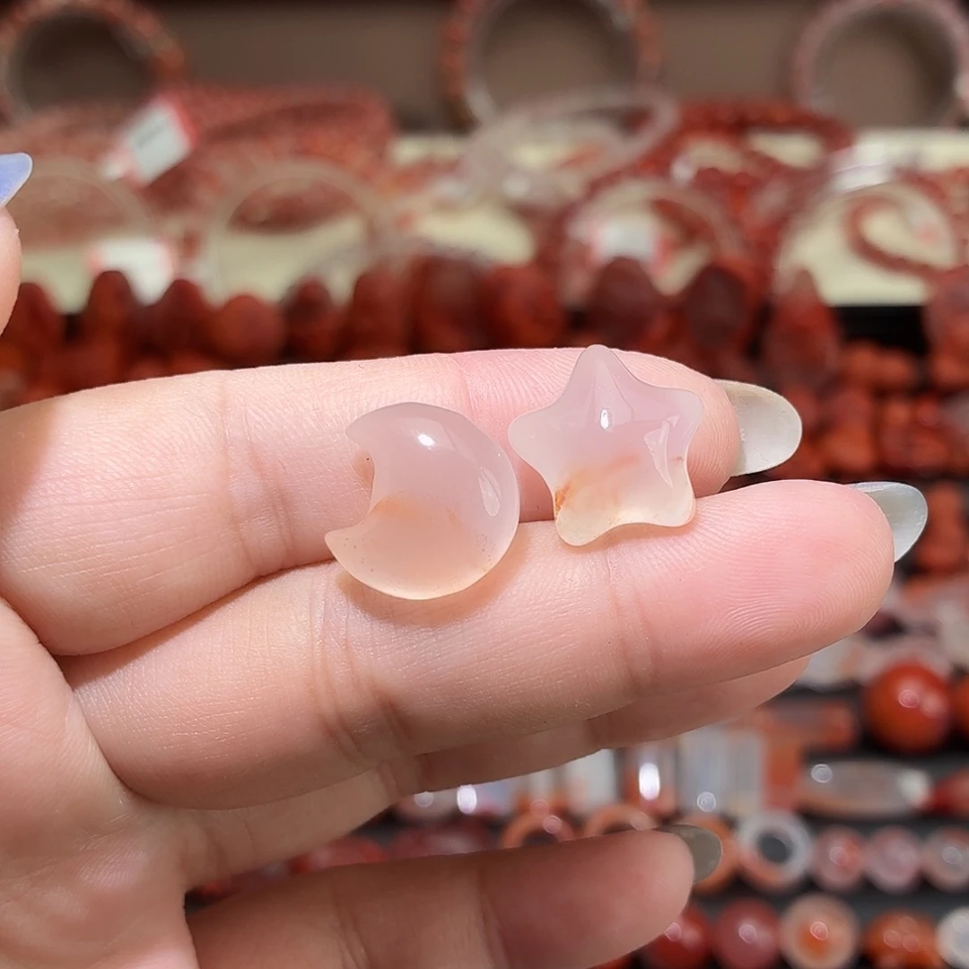 南红玛瑙未镶嵌颈饰月亮➕星星