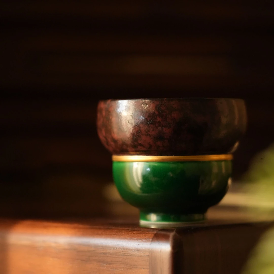 【雲梦】瓷堂里-赤灵斑描金葫芦杯