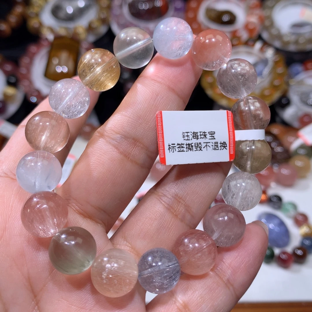 手链未镶嵌水晶彩兔毛11.6mm