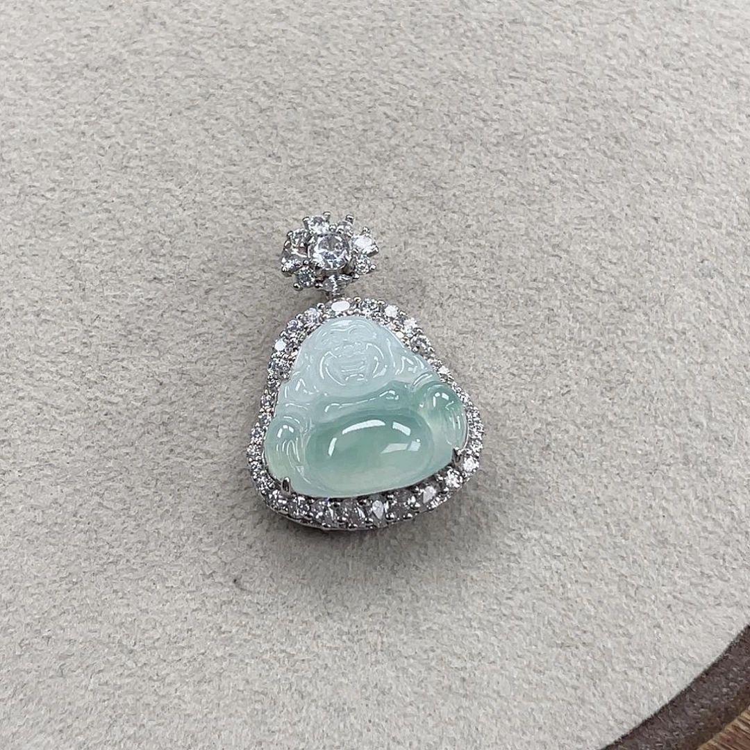 翡翠银S925镶嵌颈饰