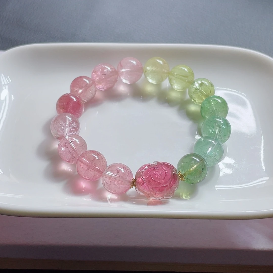 未镶嵌碧玺手链11.2mm左右