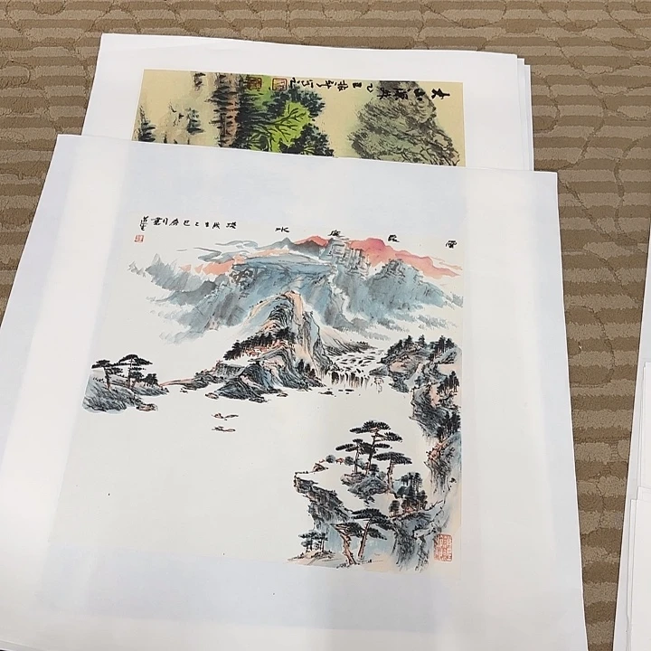 夜***光国画花鸟等图案为一体