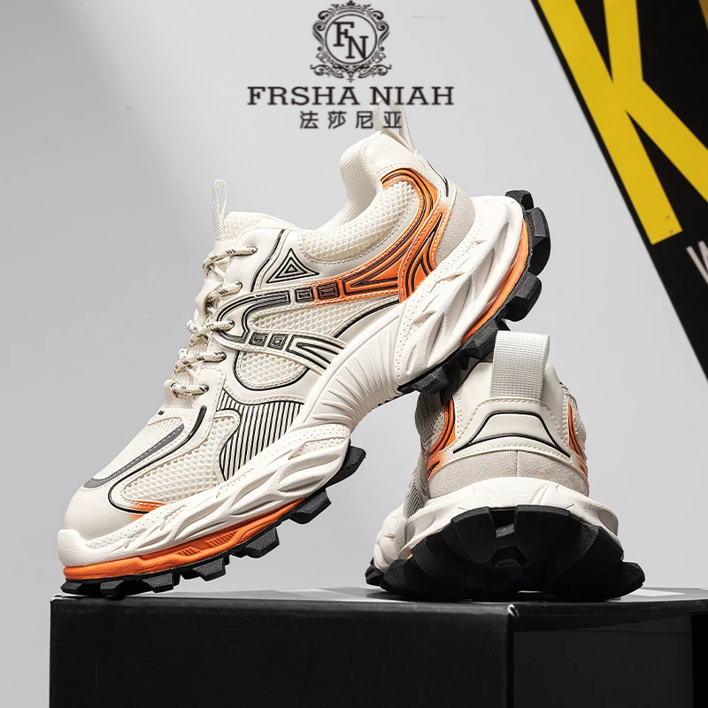法莎尼亚老爹运动跑步鞋夏季新款潮流轻便百搭透气厚底休闲网面鞋