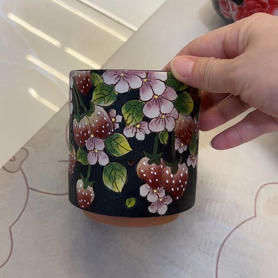 景德镇陶瓷花盆口8.5高10.5