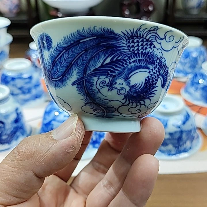 景德镇手工手绘画1380度高温釉下彩