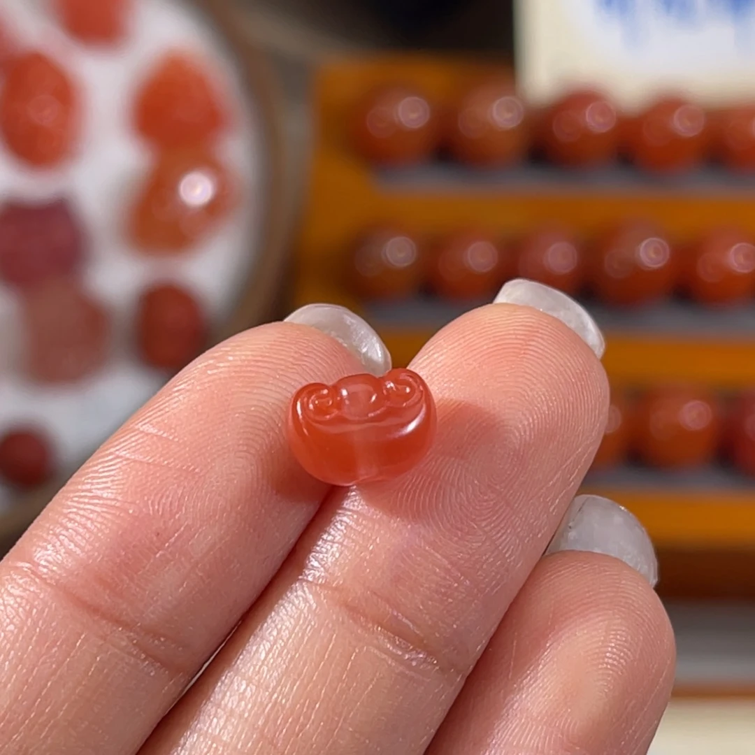 南红玛瑙未镶嵌如意背云8.9x6.4mm 不退换