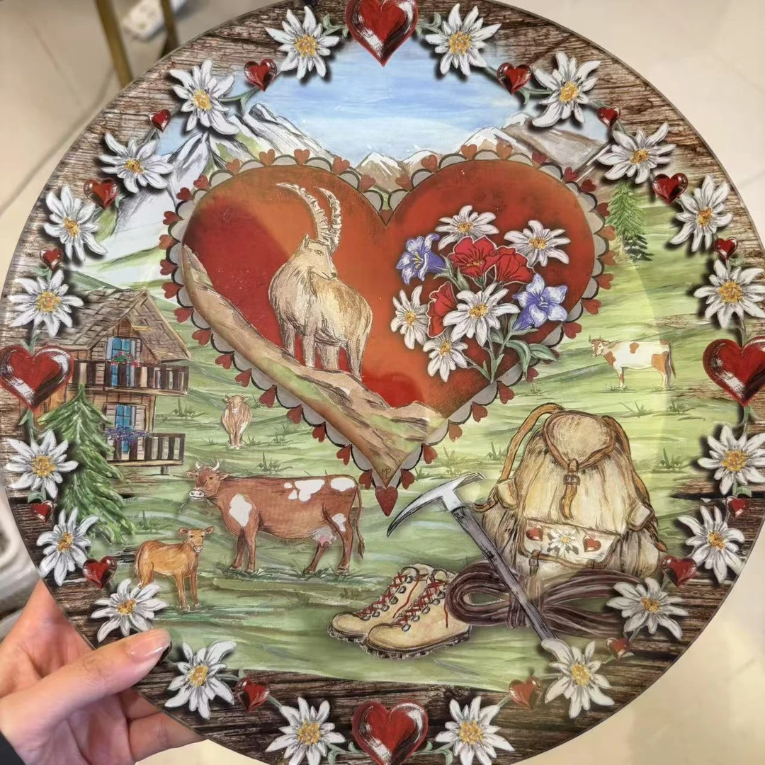 P2019 爱心圆盘钢化玻璃盘