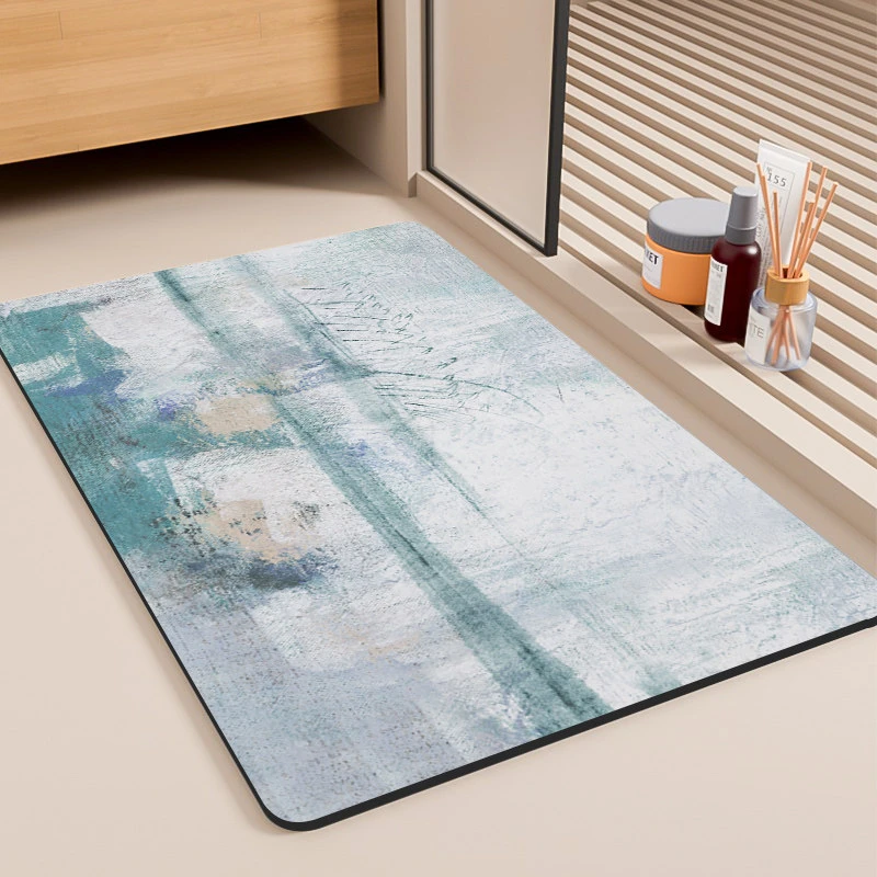 5毫米特厚【多尺寸】简约硅藻泥浴室门口吸水脚垫客厅卫生间防滑垫