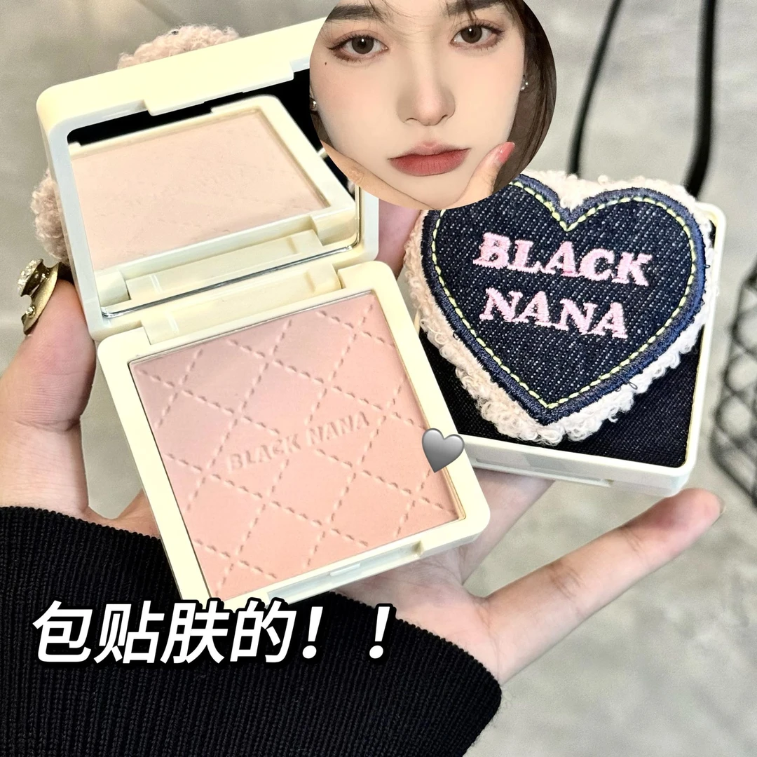 BLACKNANA牛仔空气锁妆粉饼定妆持妆柔焦哑光感自然清透跨境散粉