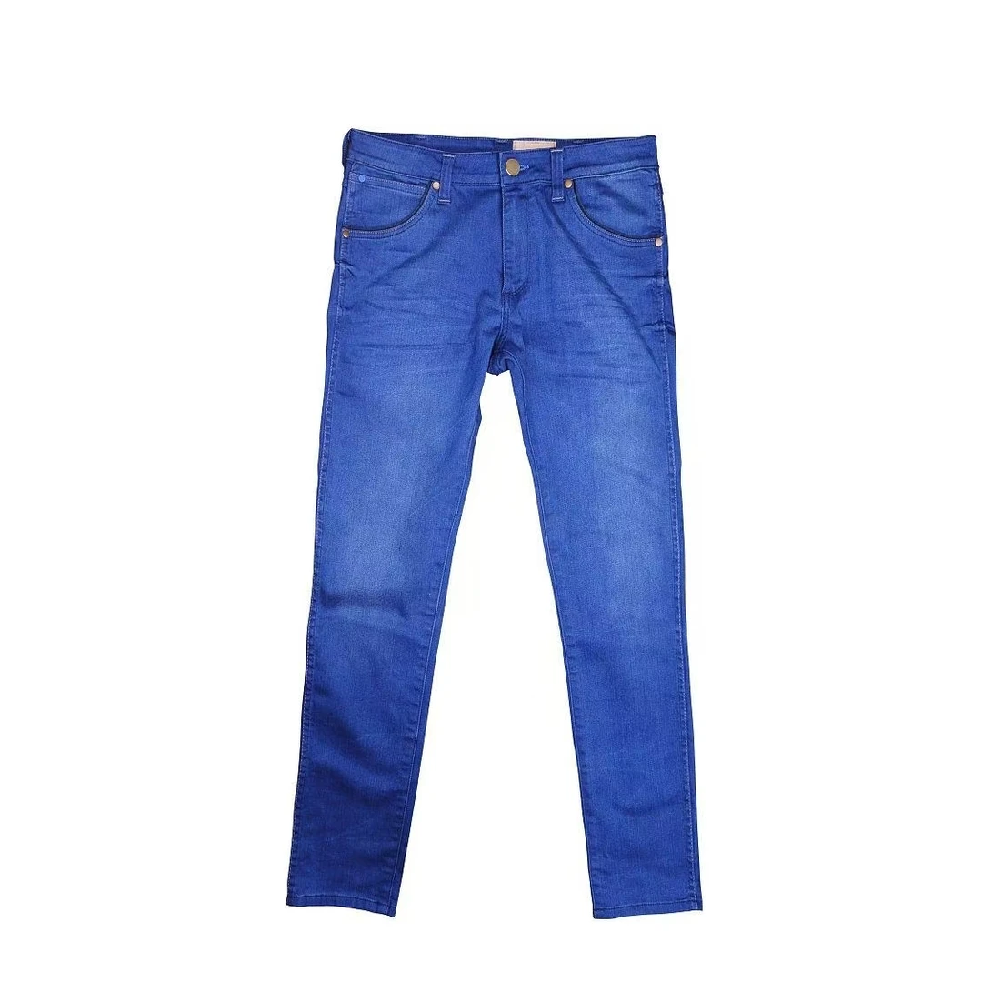 土豆男士薄款蓝色直筒牛仔裤