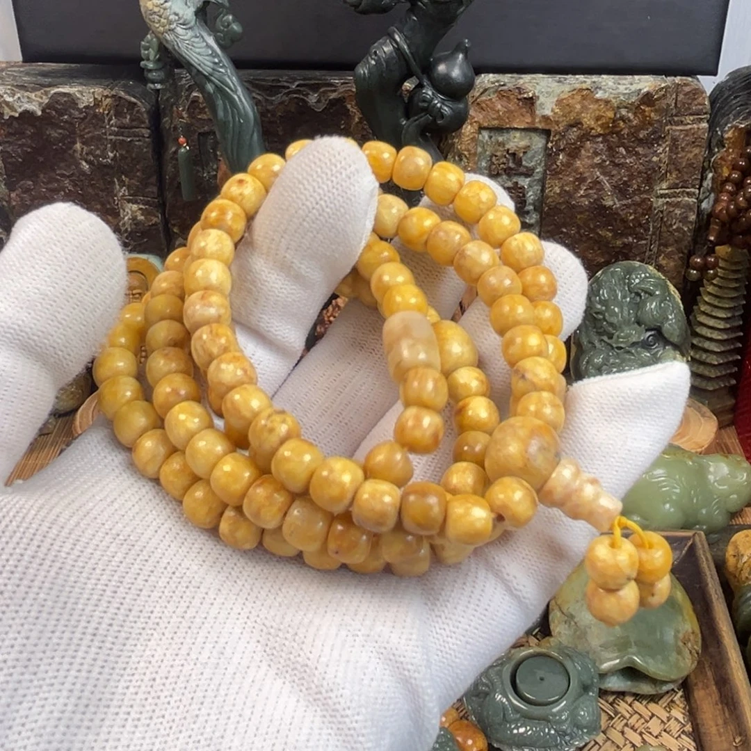 活***我岫岩河磨玉（透闪石质玉）未镶嵌手串