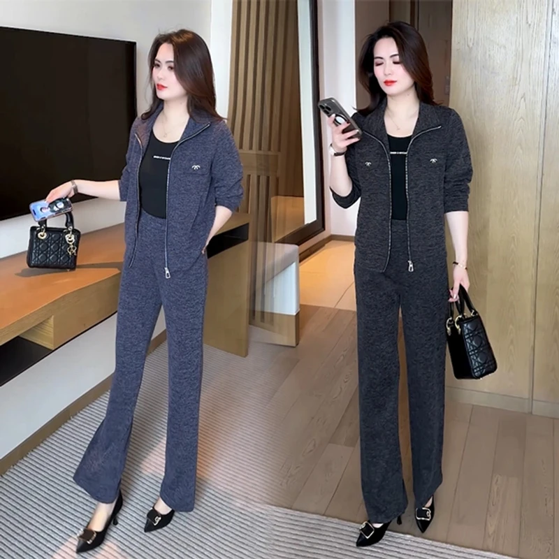 【季颜品牌】春秋新款时尚洋气穿搭气质休闲显瘦减龄时髦套装75