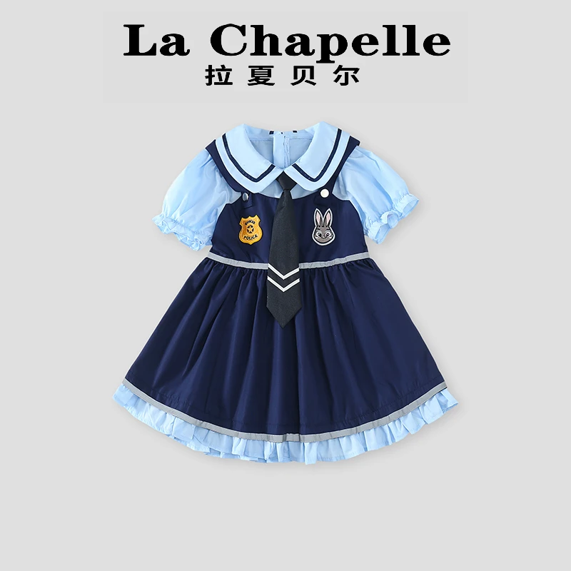 La Chapelle【拉夏贝尔】时尚夏季学院风兔子警官汉服连衣裙LD356