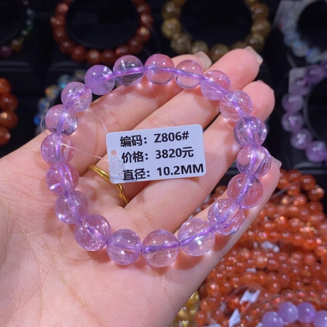 锂辉石紫锂辉手串未镶嵌Z806#10.2mm