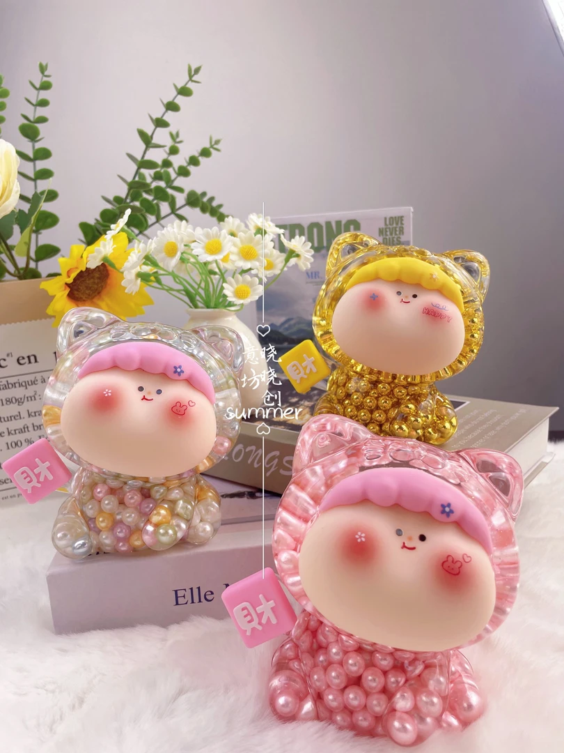 【珍珠泡珠李四招财猫巨无霸自选链接】入油摆件