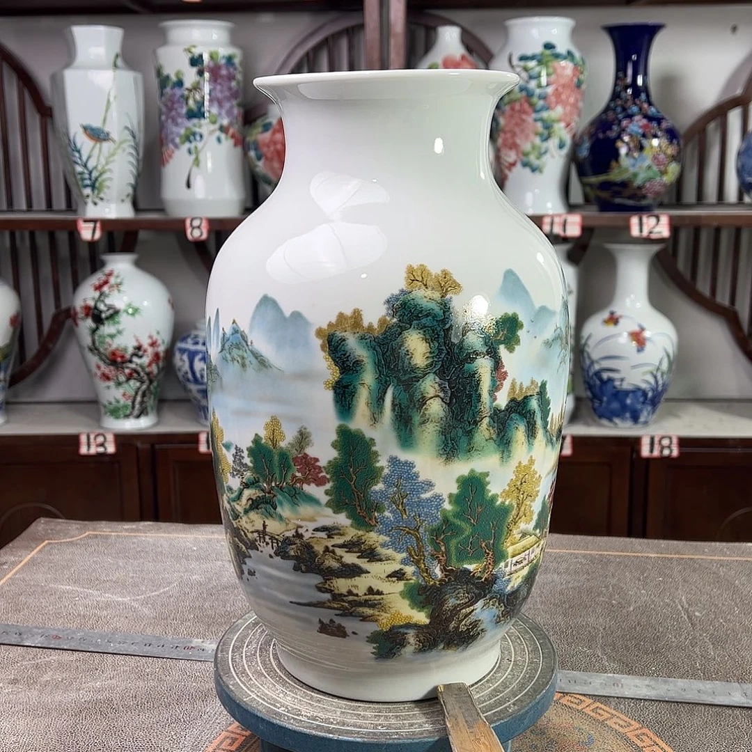 陶摆件景德镇陶瓷大冬山川