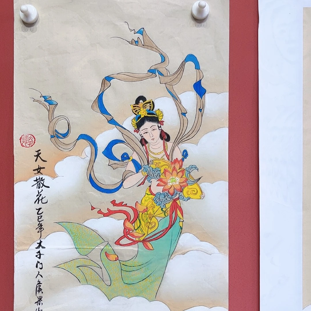 国画上***∽侯果山老师亲笔手绘作品朵