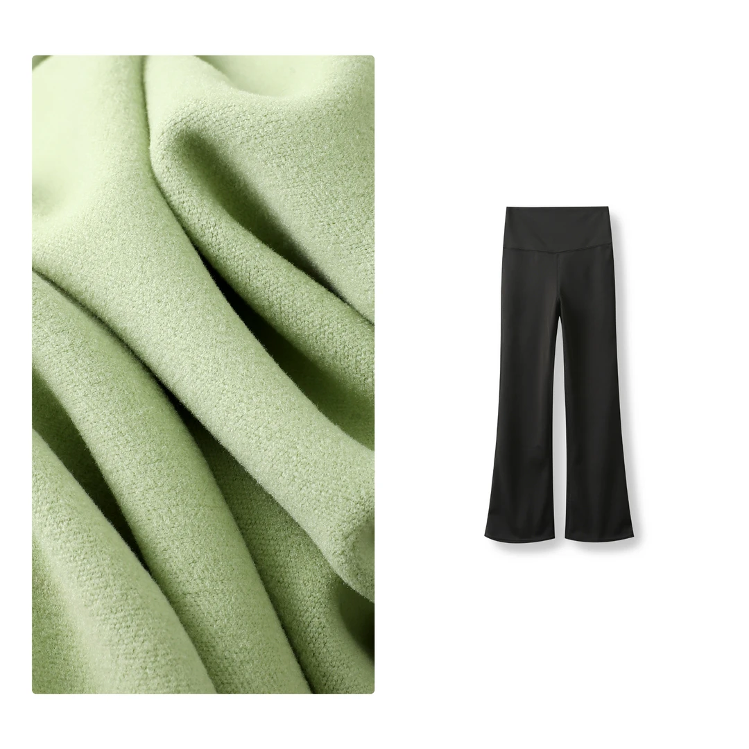 B 门店39&9！魔法马蹄裤」巨显瘦八面弹加绒保暖微喇休闲裤女C25246