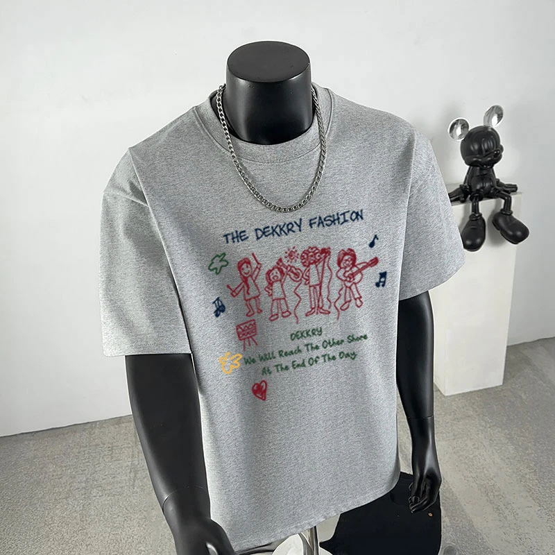 jtrt潮牌夏季纯棉百搭T恤男女同款休闲百搭韩版创意印花学生上衣