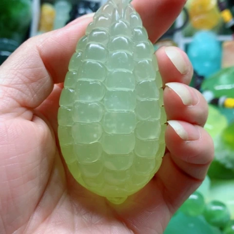 蛇纹石玉未镶嵌手把件