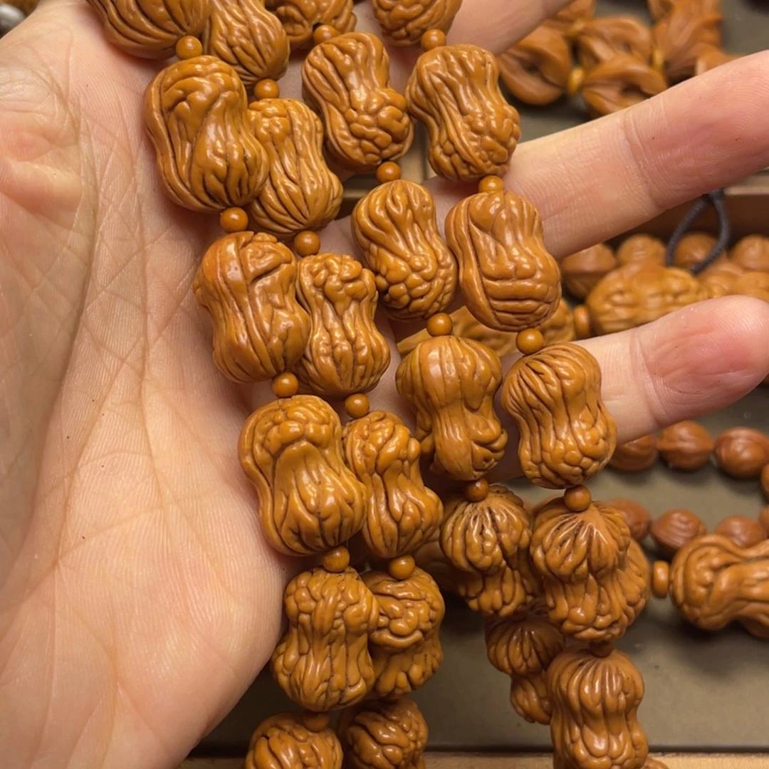 生***印桃核手串龙纹桃核13
