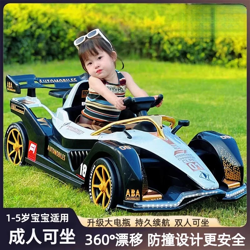 亲子漂移卡丁车儿童可坐双人电动四轮汽车宝宝加大专业玩具车童车