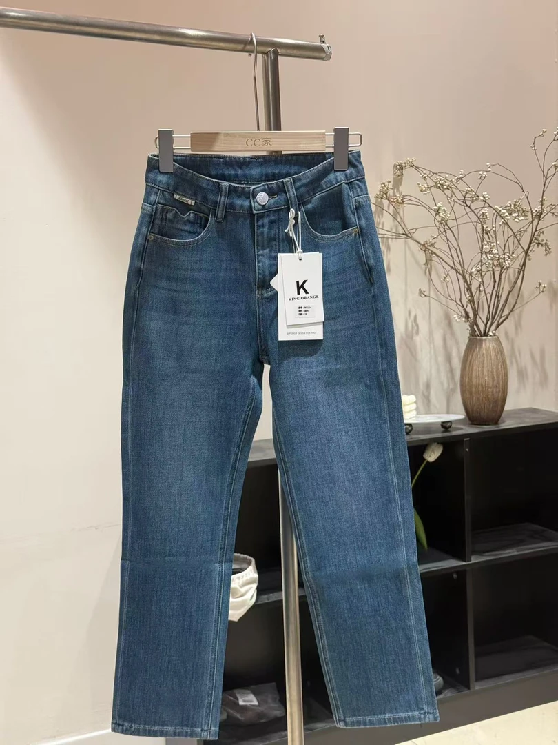 【80221】King四面弹【春款】九分烟管裤