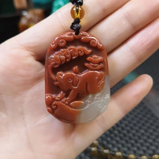 寿山石印石鼠来宝挂坠