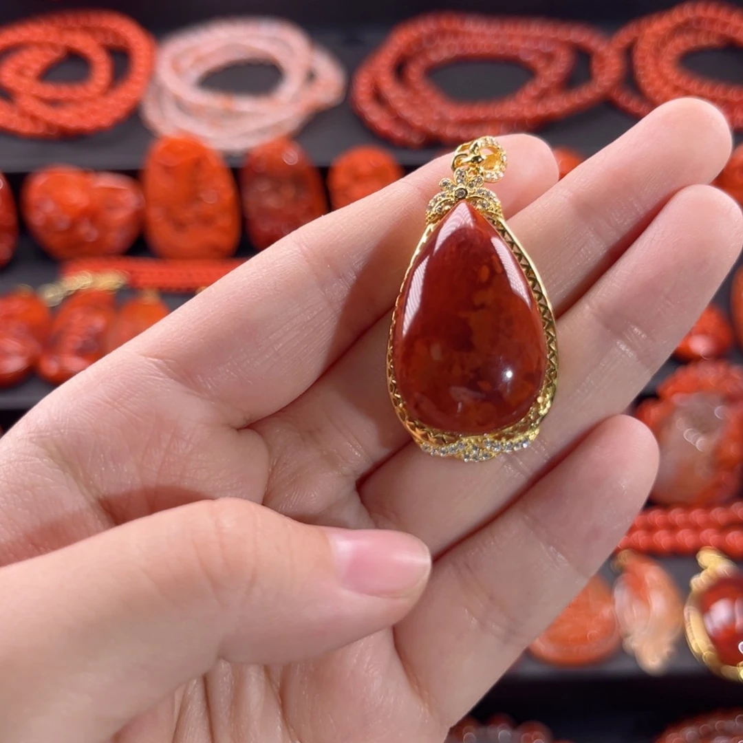 南红玛瑙南红银S925镶嵌