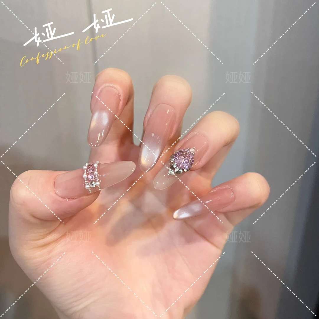 【一滴泪】高品爆款纯手工穿戴甲绵密猫眼高级美甲贴