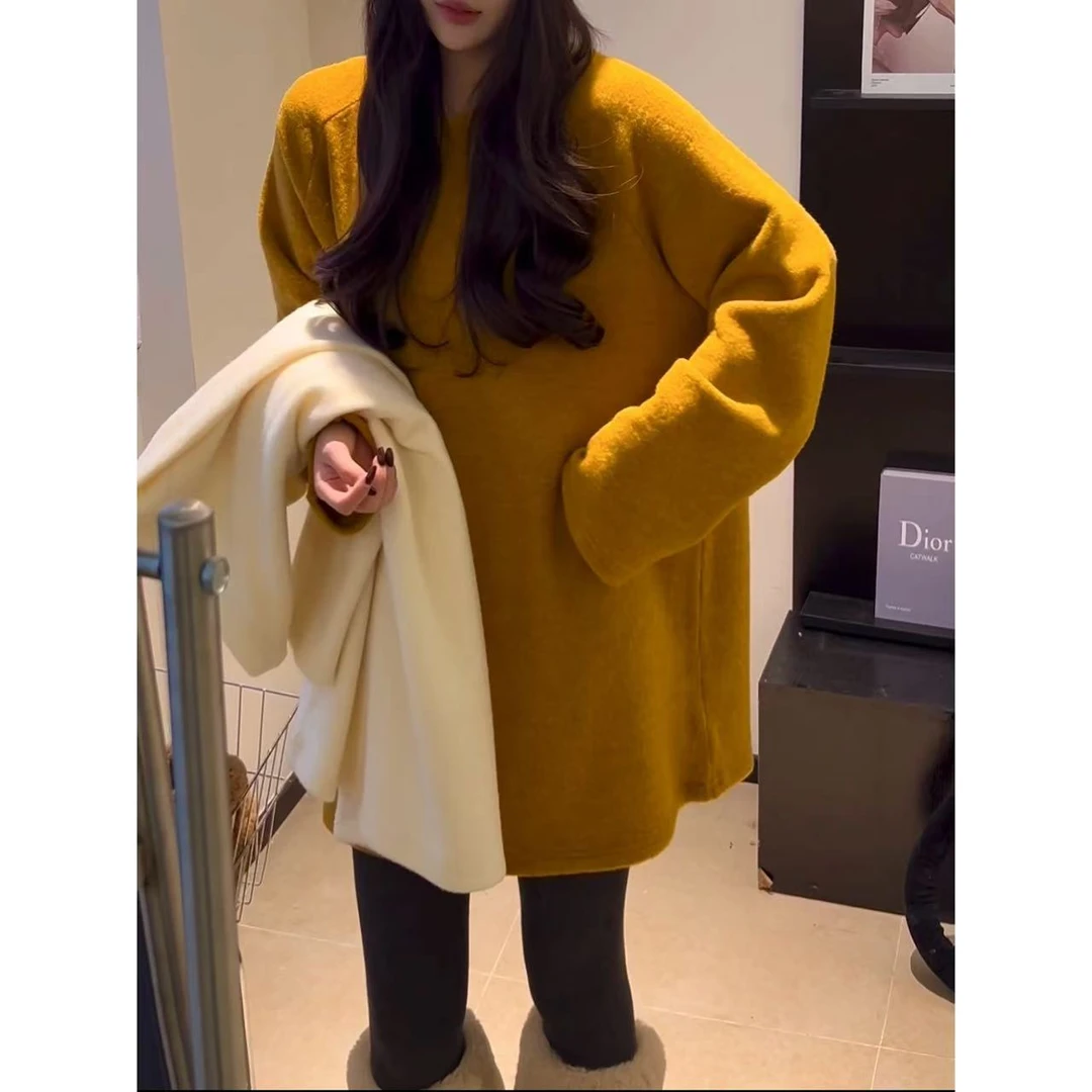 【WEN】精灵南瓜车 复休闲百搭简约圆领宽松打底衫  YS695