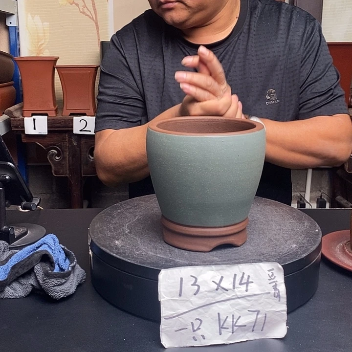 紫砂花盆货号一只KK71