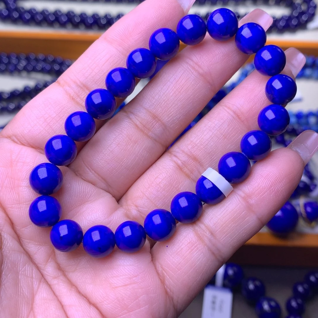 青金石未镶嵌手串8.8m