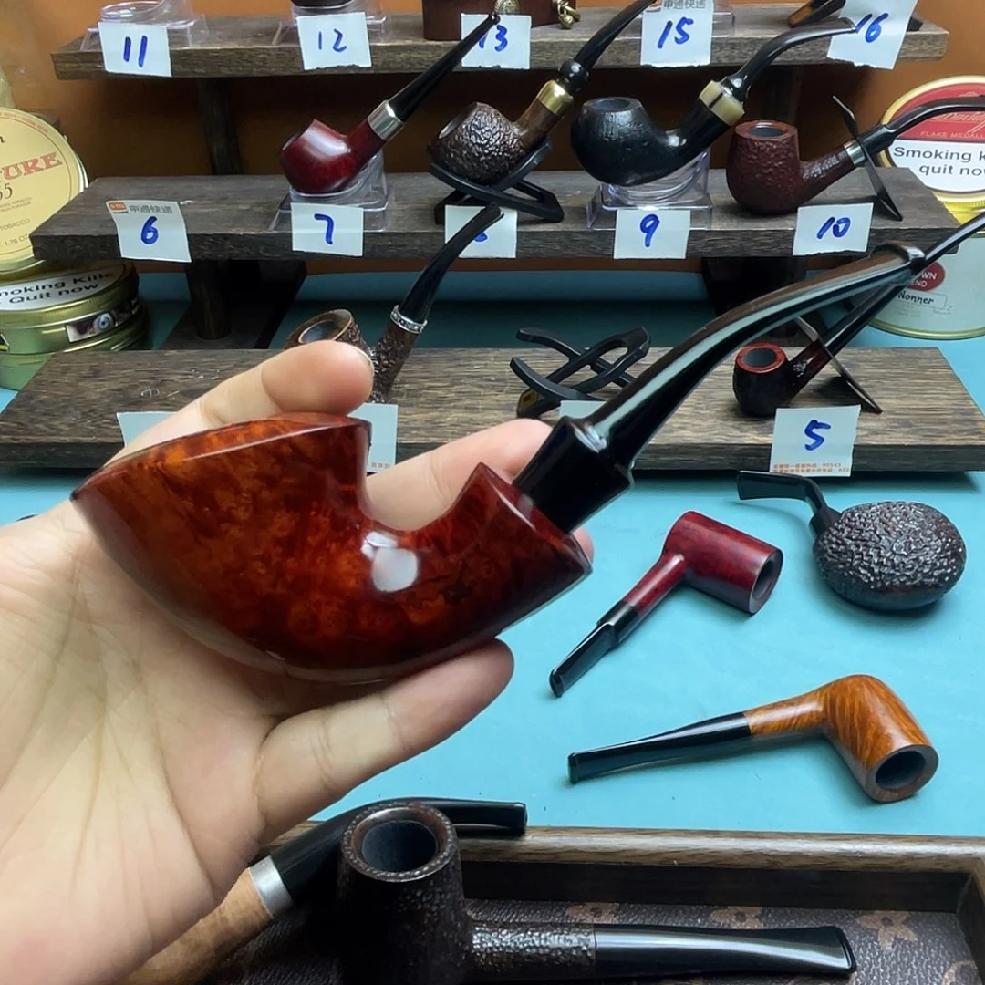 罗***果石楠木手工大号角弯斗