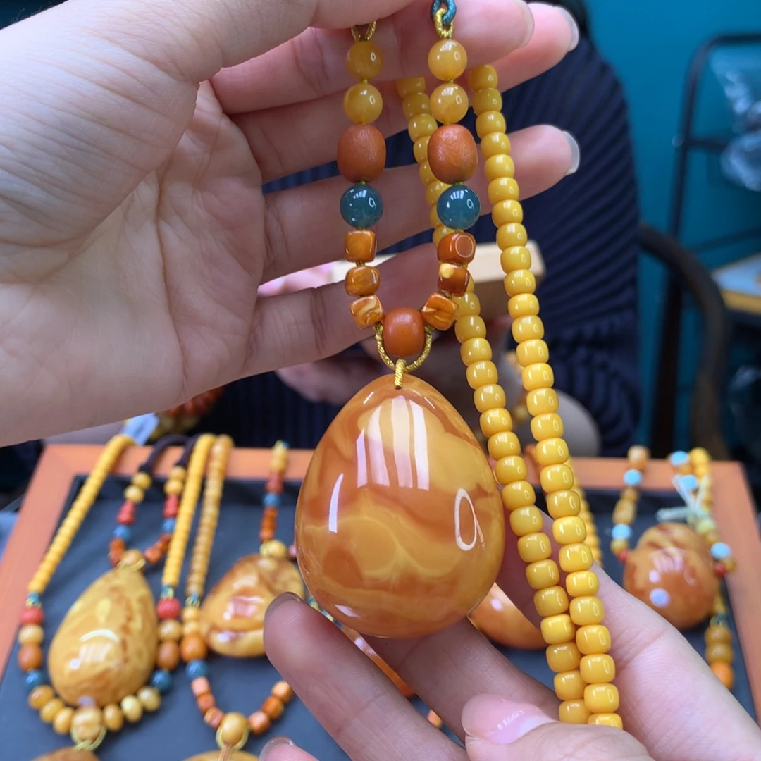 蜜蜡未镶嵌颈饰天然