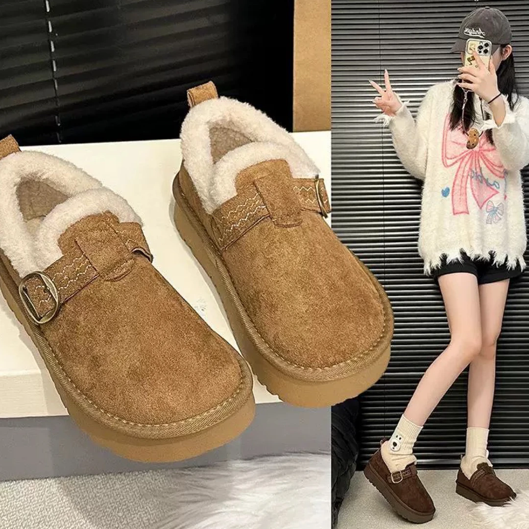 630复古森系加绒魔术贴勃肯鞋