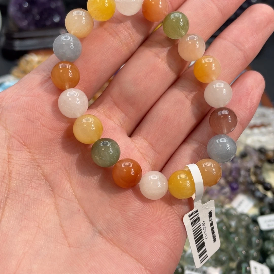 鱼****水晶手链未镶嵌彩兔毛10