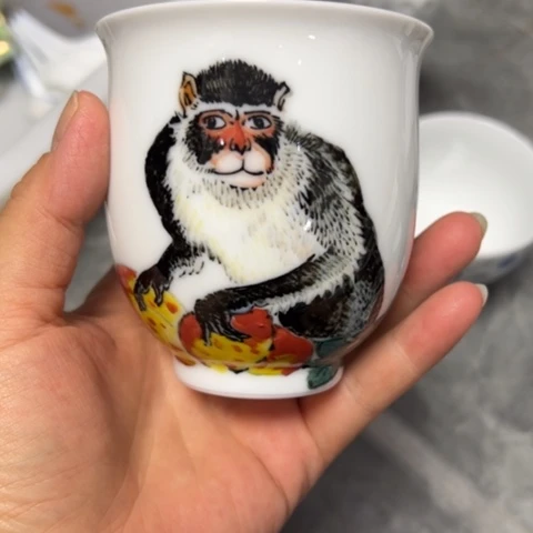 醴陵高温瓷手绘作品主人杯