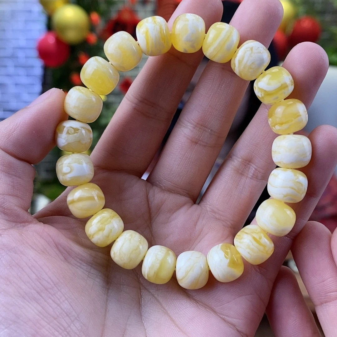 蜜蜡裸石未镶嵌蜜蜡手串11mm
