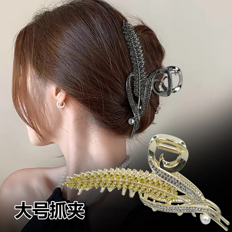 头饰抓夹气质女30岁女人减龄韩版发饰ins发夹发卡法式简约网红