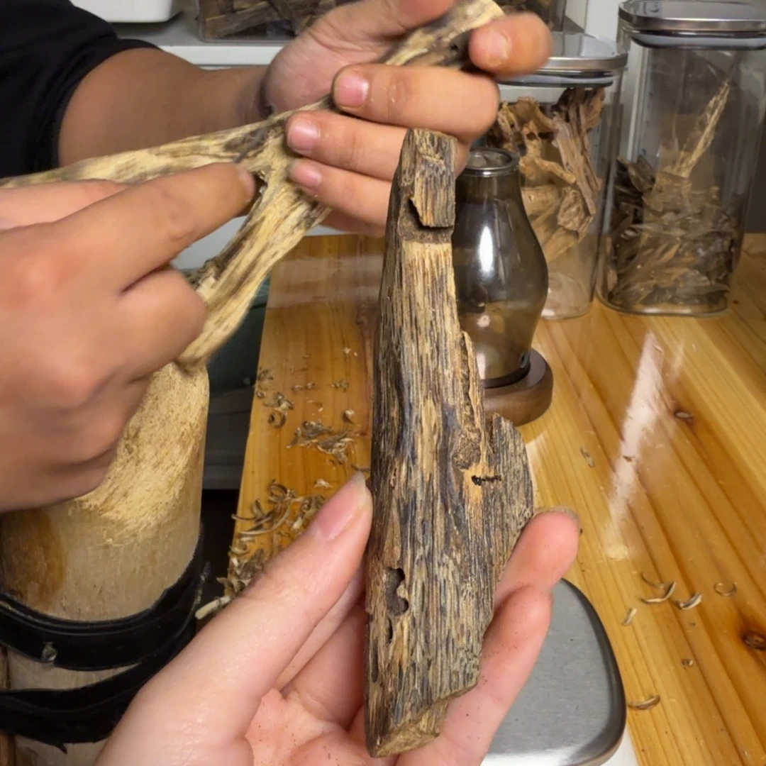 沉香陆河虫漏香13克