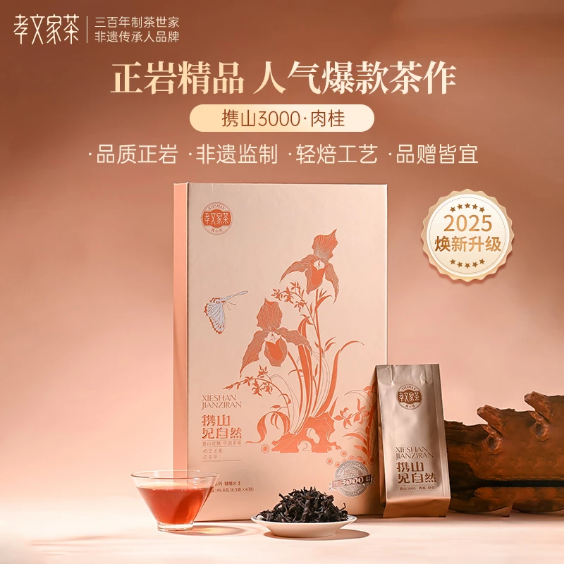 孝文家茶携山见自然3000肉桂武夷岩茶非遗制茶乌龙茶礼盒装送礼