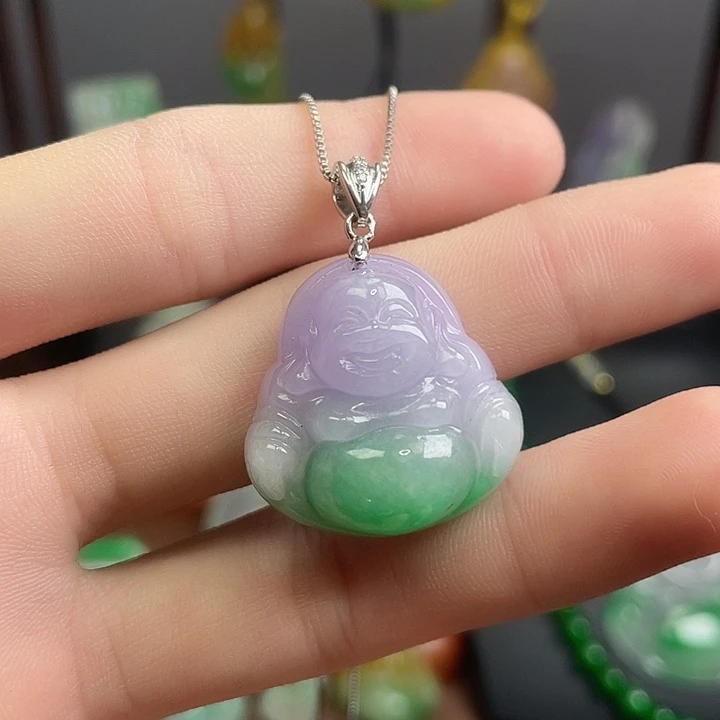 翡翠未镶嵌吊坠(赠链)