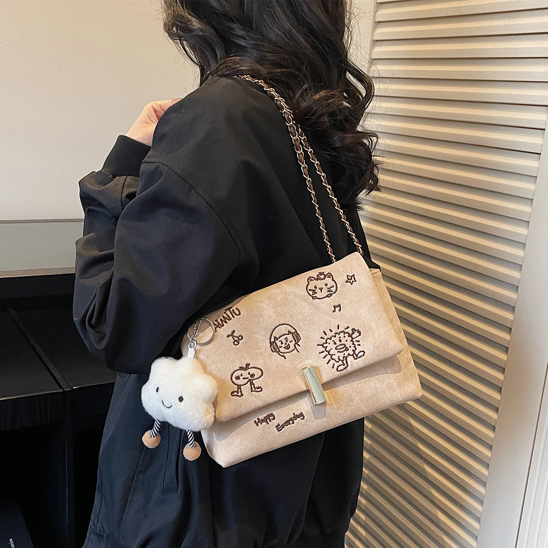 艾米兔 X COOLE女包2025新款洋气百搭通勤小众纯色质感单肩斜挎包