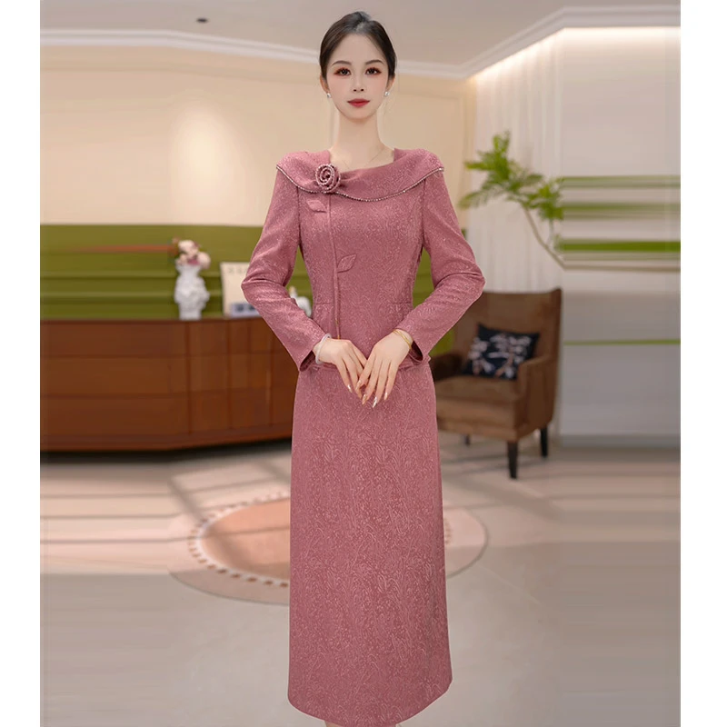 JG-25603 新款2025年秋季时尚气质优雅显瘦连衣裙 M-4XL