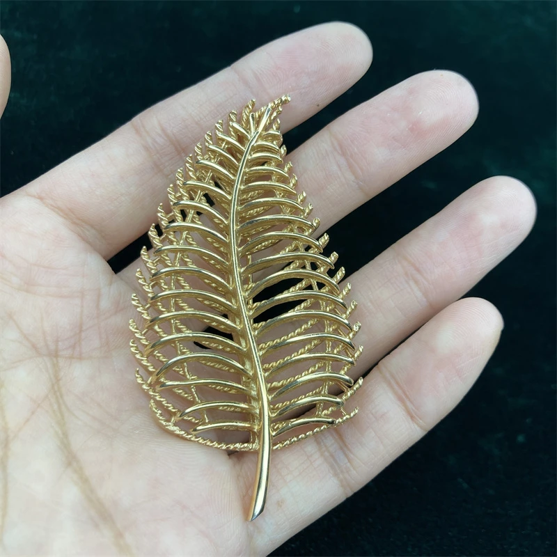 合金胸针 镂空双层叶片胸针1-16【2061225-050】