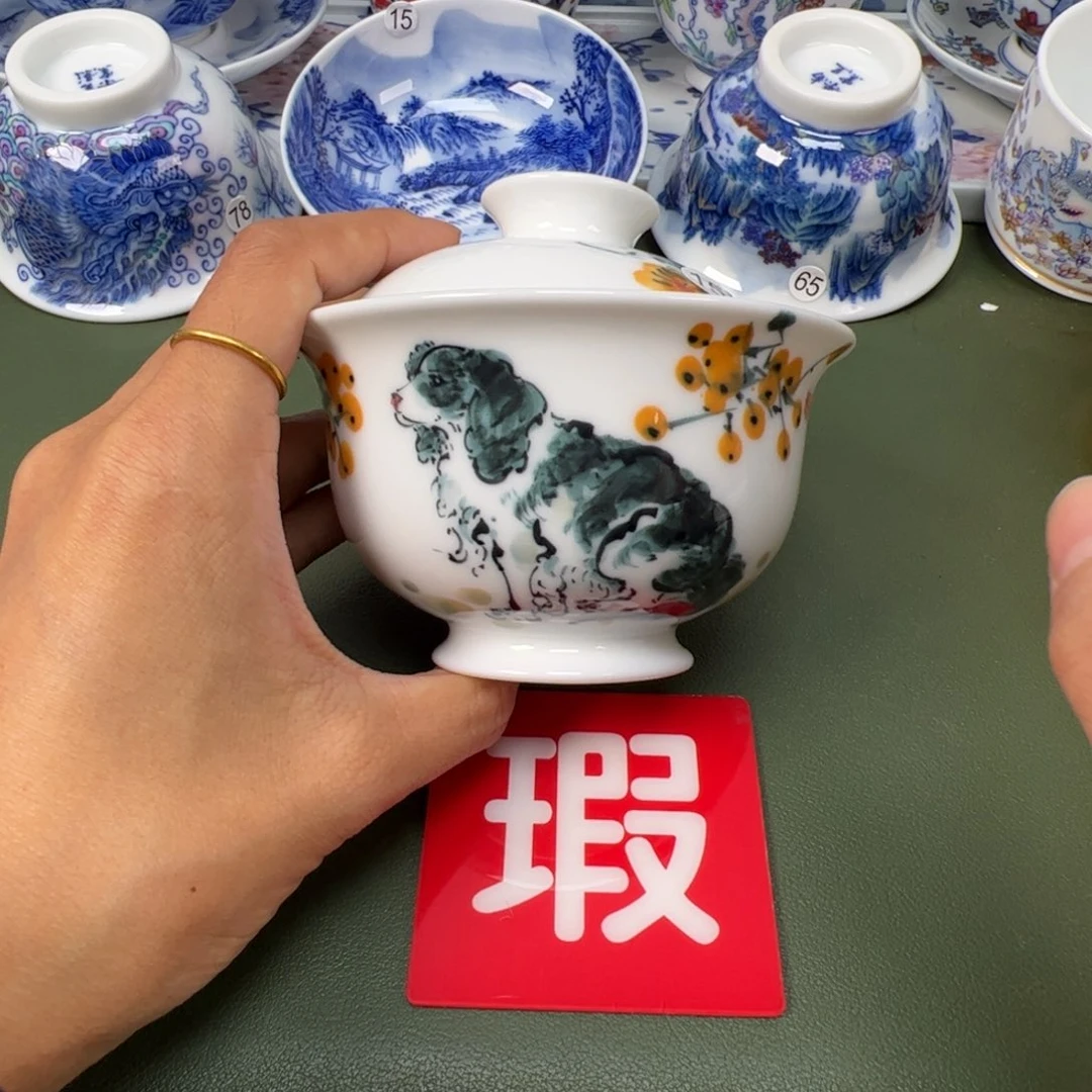 陶瓷景德镇纯手工纯手绘茶具木木15