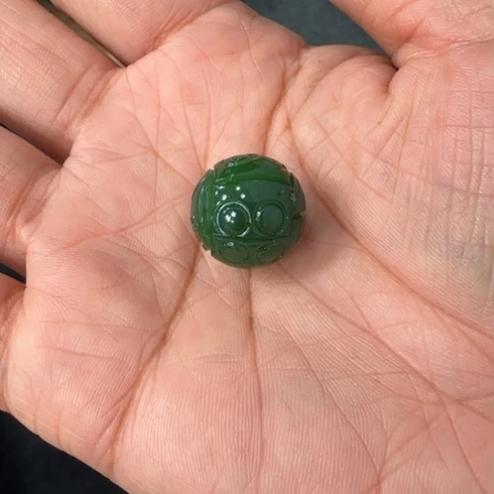 和田玉颈饰未镶嵌卡16转运珠，路路通